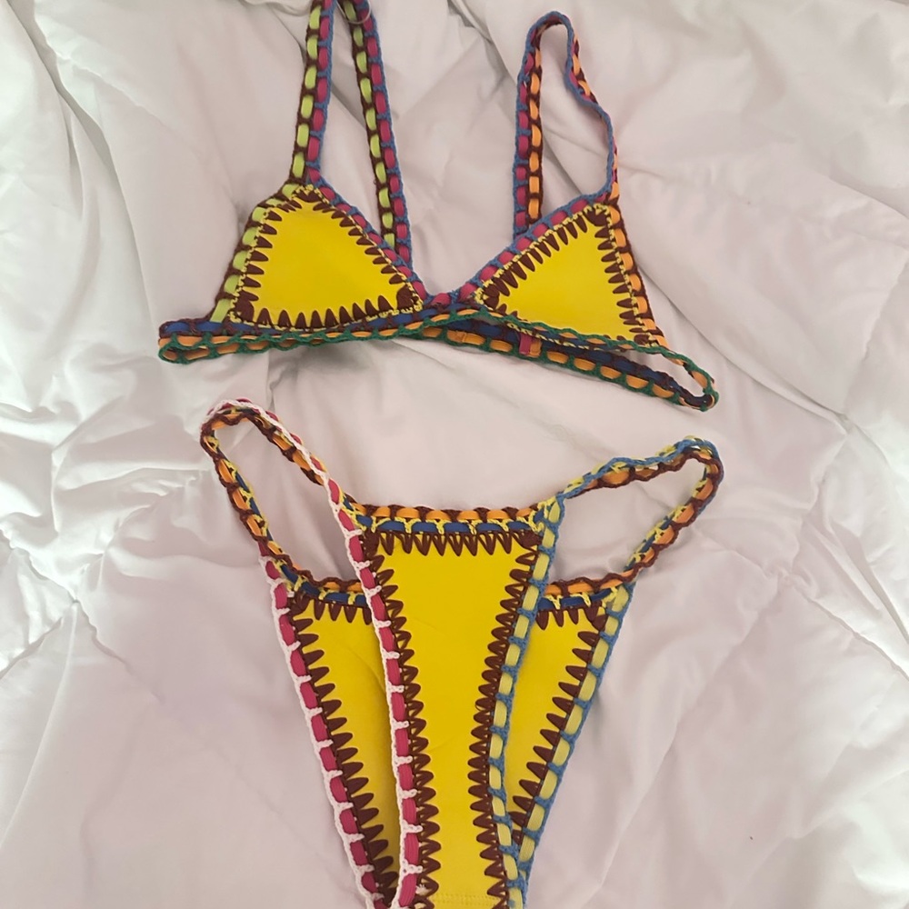 Colorful Crochet Bikini Set